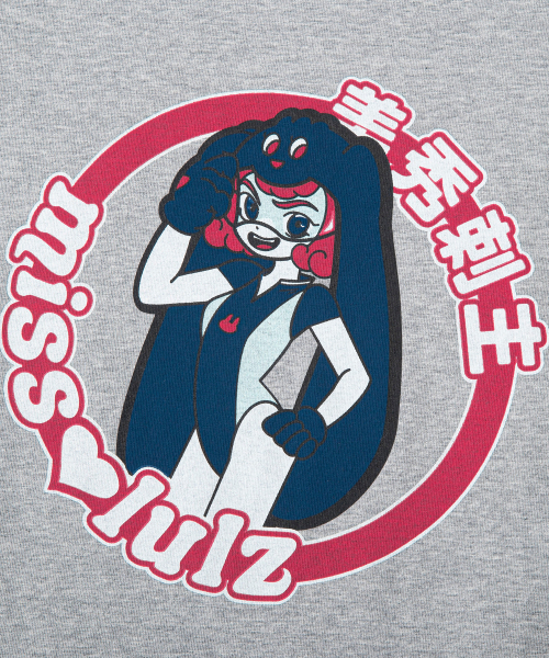 MISSLULZ(ミスルールズ)の「Future Friend Slim Fit T-Shirt Melange Grey(Tシャツ/カットソー・レディース・マルチ/ダークパープル/ストーン・X-SMALL/SMALL/MEDIUM)」の8枚目の写真