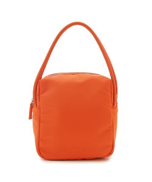 emmi（エミ）の「eco ナイロンスクエアバッグ（ハンドバッグ・レディース・オレンジ/シルバー・F）」の4枚目の写真