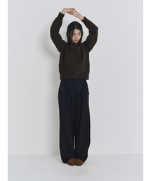 POKER FACE（ポーカーフェイス）の「(W)COMFORT ROUND NECK KINT DEEP BROWN（ニット/セーター）」