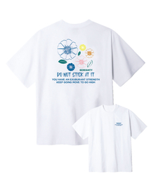 SY フラワー オーバーサイズ 半袖Tシャツ [ホワイト]