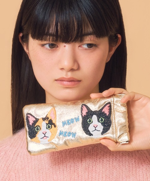 Casselini(キャセリーニ)の「Casselini(キャセリーニ)刺繍サングラスケース(サングラス・レディース・シルバー/ブルー/ピンク/ブラック/ゴールド/ミント/レッド・FREE)」の7枚目の写真