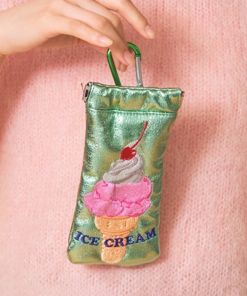 Casselini(キャセリーニ)の「Casselini(キャセリーニ)刺繍サングラスケース(サングラス・レディース・シルバー/ブルー/ピンク/ブラック/ゴールド/ミント/レッド・FREE)」の3枚目の写真