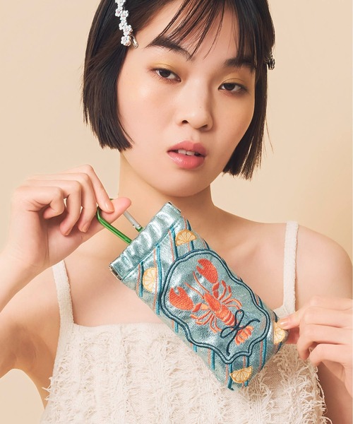 Casselini(キャセリーニ)の「Casselini(キャセリーニ)刺繍サングラスケース(サングラス・レディース・シルバー/ブルー/ピンク/ブラック/ゴールド/ミント/レッド・FREE)」の10枚目の写真