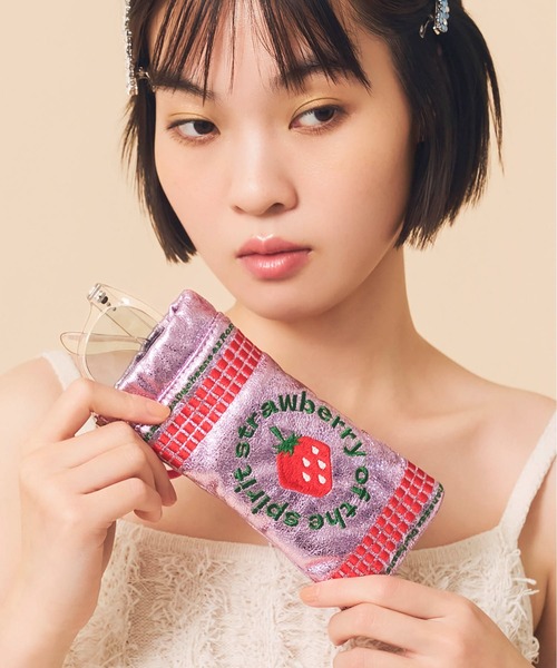 Casselini(キャセリーニ)の「Casselini(キャセリーニ)刺繍サングラスケース(サングラス・レディース・シルバー/ブルー/ピンク/ブラック/ゴールド/ミント/レッド・FREE)」の21枚目の写真