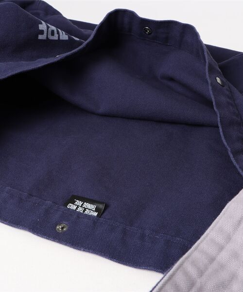 WESTSEA（ウエストシー）の「かいじゅうたちのいるところ / WHERE THE WILD THINGS ARE コットンキャンバス生地 ニュースペーパーBAG（ショルダーバッグ・メンズ・ネイビー・FREE）」の4枚目の写真