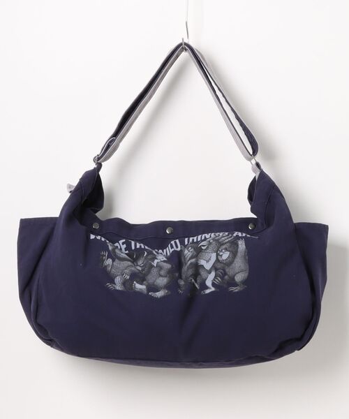WESTSEA(ウエストシー)の「かいじゅうたちのいるところ / WHERE THE WILD THINGS ARE コットンキャンバス生地 ニュースペーパーBAG(ショルダーバッグ・メンズ・ネイビー/ベージュ・FREE)」の17枚目の写真