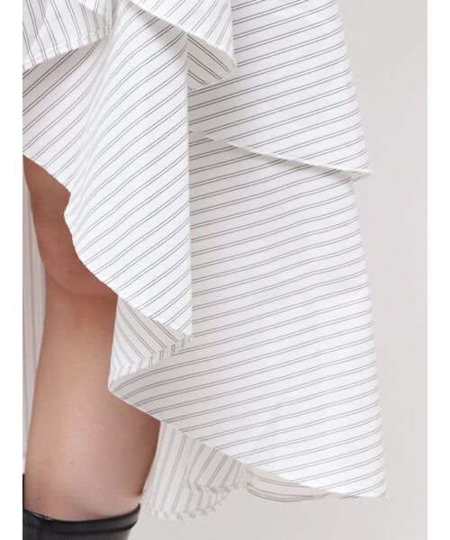 dazzlin（ダズリン）の「リボンディティールイレヘムシャツワンピース（ワンピース・レディース・ブルー/オフホワイト/その他1・MEDIUM/SMALL）」の14枚目の写真