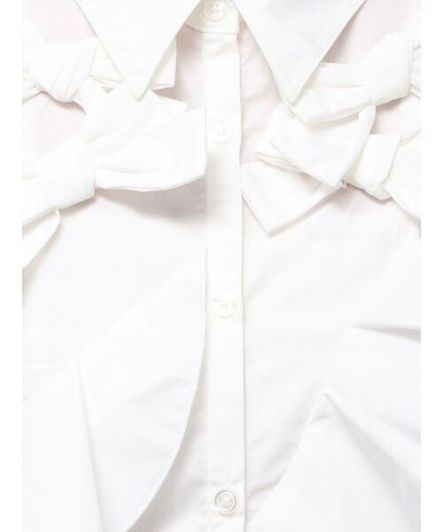 dazzlin（ダズリン）の「リボンディティールイレヘムシャツワンピース（ワンピース・レディース・ブルー/オフホワイト/その他1・MEDIUM/SMALL）」の12枚目の写真