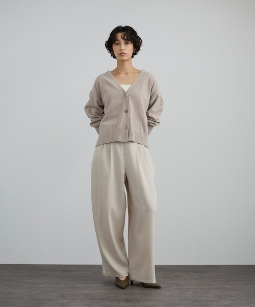 Vネックカーディガン-CreamyCotton /クリーミーコットン