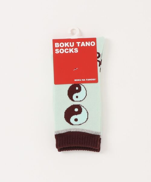 BOKU HA TANOSII（ボク　ハ　タノシイ）の「【BOKU HA TANOSII】別注陰陽ソックス/19-21cm（ソックス/靴下・キッズ・ピンク/ライトグリーン/ライトブルー・19-21cm）」の9枚目の写真