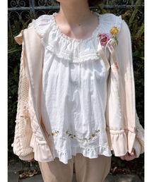 【はなもも※プロフ必読】カネコイサオ ピンクハウス　綿ローン ブラウス 白 はなもも※プロフ必読】カネコイサオ ピンクハウス 綿ローン ブラウス