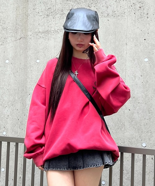 Figments（フィグメンツ）の「ゴシックロゴスウェット（スウェット・レディース・ブラック/レッド・FREE）」の21枚目の写真