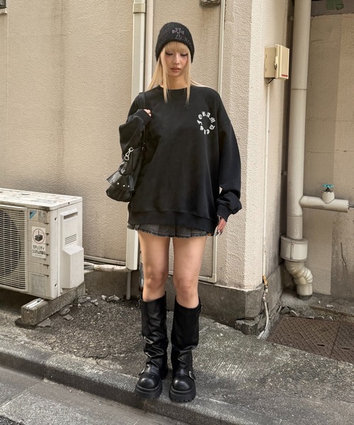 Figments（フィグメンツ）の「ゴシックロゴスウェット（スウェット・レディース・ブラック/レッド・FREE）」の20枚目の写真