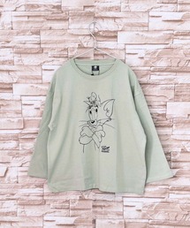 TOM&JERRY（トムアンドジェリー）の「【TOM&JERRY/トム＆ジェリー】クルーネック オーバーサイズ BIG ロングTシャツ（Tシャツ/カットソー）」