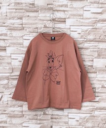 TOM&JERRY（トムアンドジェリー）の「【TOM&JERRY/トム＆ジェリー】クルーネック オーバーサイズ BIG ロングTシャツ（Tシャツ/カットソー）」