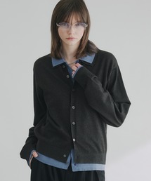 selle glant（セレグランテ）の「LAYERED STYLE HIGHGAGE KNIT SHIRT/レイヤードスタイルハイゲージニットシャツ（ニット/セーター）」
