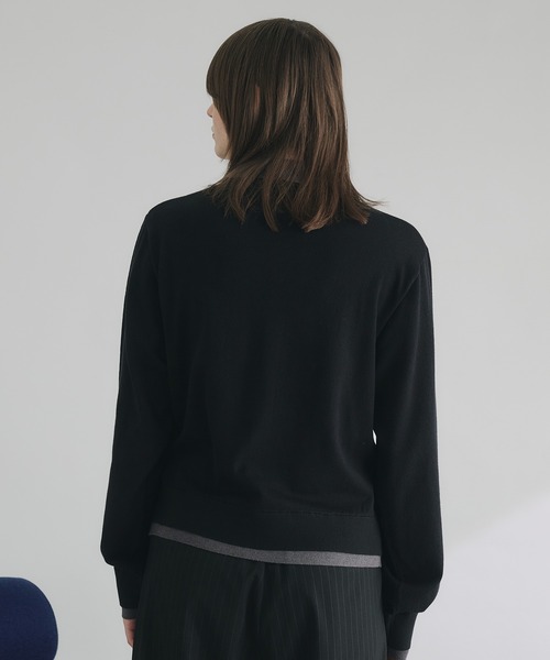 LAYERED STYLE HIGHGAGE KNIT SHIRT/レイヤードスタイルハイゲージ