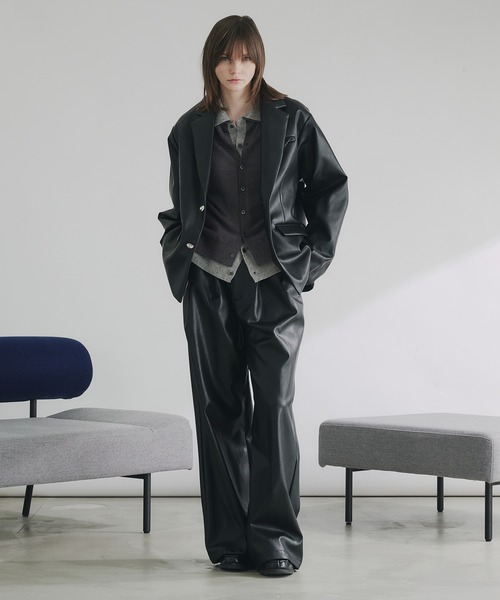 selle glant（セレグランテ）の「LAYERED STYLE HIGHGAGE KNIT SHIRT