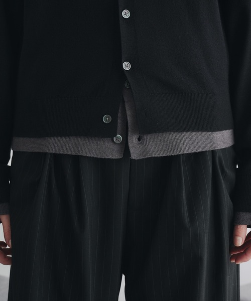 selle glant（セレグランテ）の「LAYERED STYLE HIGHGAGE KNIT SHIRT