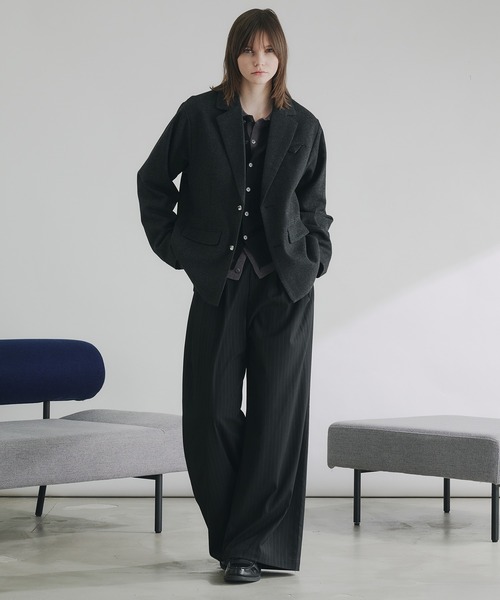 selle glant（セレグランテ）の「LAYERED STYLE HIGHGAGE KNIT SHIRT