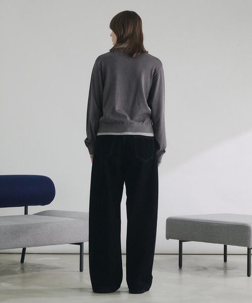 LAYERED STYLE HIGHGAGE KNIT SHIRT/レイヤードスタイルハイゲージ