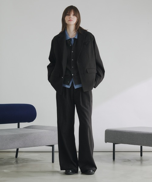 LAYERED STYLE HIGHGAGE KNIT SHIRT/レイヤードスタイルハイゲージ