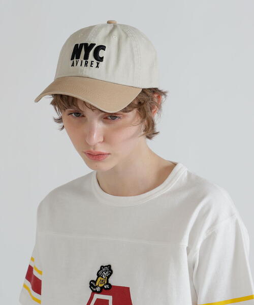 AVIREX(アヴィレックス)の「《直営店限定》BICOLOR NYC CAP(キャップ・レディース・チャコールグレー/ベージュ/ネイビー・F)」の17枚目の写真