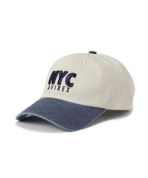 AVIREX(アヴィレックス)の「《直営店限定》BICOLOR NYC CAP(キャップ・レディース・チャコールグレー/ベージュ/ネイビー・F)」の4枚目の写真