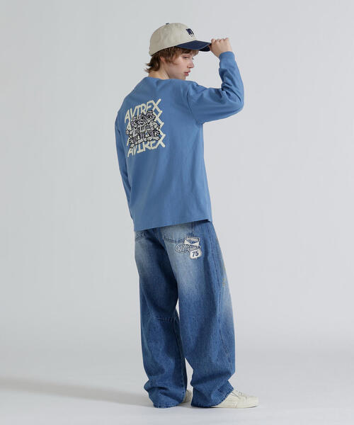 AVIREX(アヴィレックス)の「《直営店限定》BICOLOR NYC CAP(キャップ・レディース・チャコールグレー/ベージュ/ネイビー・F)」の7枚目の写真