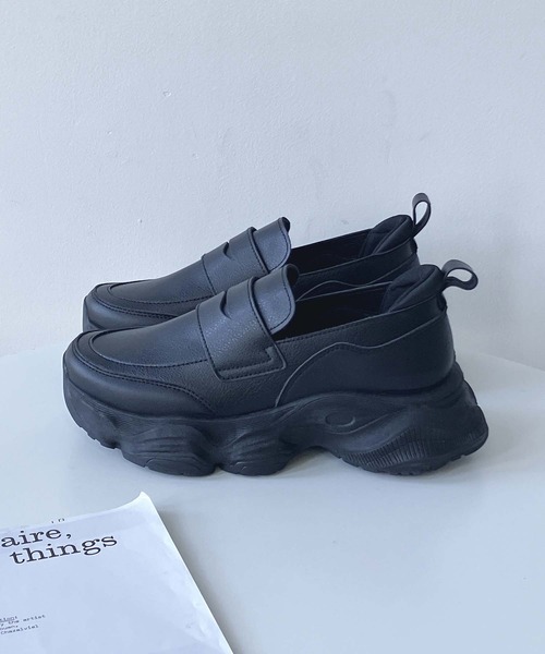 AS KNOW AS plus（アズノゥアズプラス）の「厚底スニーカーソール コインローファー（ローファー・レディース・ブラック/ブラック系・M/LL/L）」の6枚目の写真