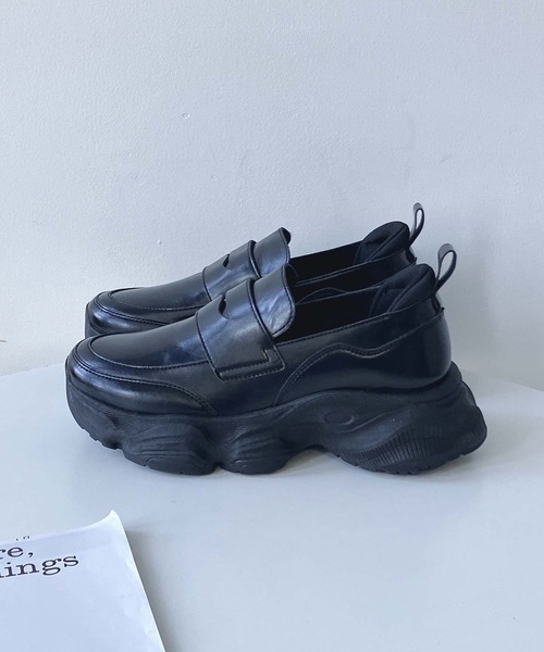 AS KNOW AS plus（アズノゥアズプラス）の「厚底スニーカーソール コインローファー（ローファー・レディース・ブラック/ブラック系・M/LL/L）」の13枚目の写真