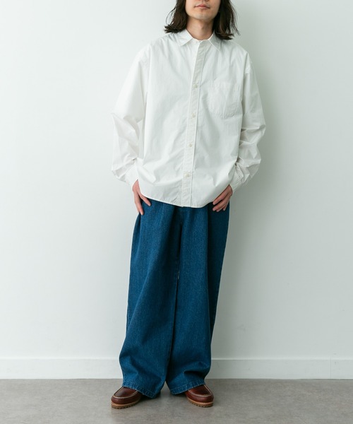 URBAN RESEARCH Sonny Label(アーバンリサーチサニーレーベル)の「高密度タイプライターレギュラーシャツ(シャツ/ブラウス・メンズ・オフホワイト/ネイビー/ピンク/グリーン/ブルー・LARGE/MEDIUM/X-LARGE)」の12枚目の写真