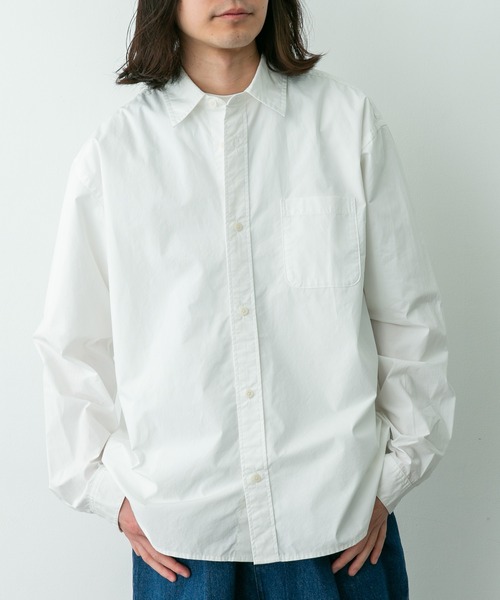 URBAN RESEARCH Sonny Label(アーバンリサーチサニーレーベル)の「高密度タイプライターレギュラーシャツ(シャツ/ブラウス・メンズ・オフホワイト/ネイビー/ピンク/グリーン/ブルー・LARGE/MEDIUM/X-LARGE)」の7枚目の写真