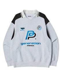 GENERATION PP COLLARED SWEATSHIRT HEATHER GRAY