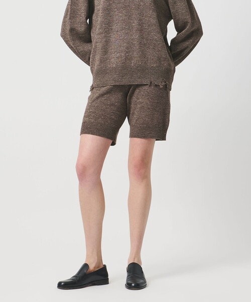 LOEFF（ロエフ）の「＜LOEFF＞ニット ショート パンツ（その他パンツ・レディース・ダークブラウン/ダークグレー・FREE）」の3枚目の写真