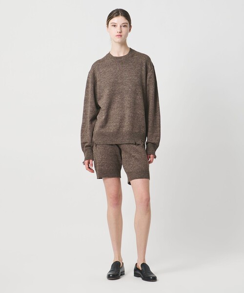 LOEFF（ロエフ）の「＜LOEFF＞ニット ショート パンツ（その他パンツ・レディース・ダークブラウン/ダークグレー・FREE）」の4枚目の写真