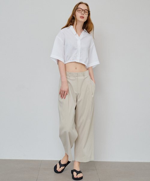MALOUPE（マロップ）の「2129 軽量ラウンドフィットパンツ（ベージュ）（スラックス・レディース・ベージュ・FREE）」の3枚目の写真