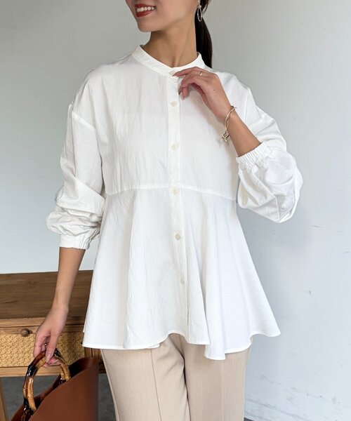 Chez toi（シェトワ）の「フレアブラウス（シャツ/ブラウス・レディース・ブラック/ホワイト/ピンク・FREE）」の4枚目の写真