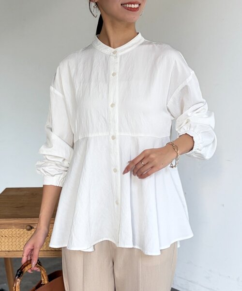 Chez toi（シェトワ）の「フレアブラウス（シャツ/ブラウス・レディース・ブラック/ホワイト/ピンク・FREE）」の5枚目の写真