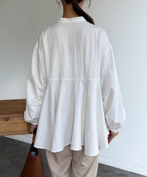 Chez toi（シェトワ）の「フレアブラウス（シャツ/ブラウス・レディース・ブラック/ホワイト/ピンク・FREE）」の7枚目の写真