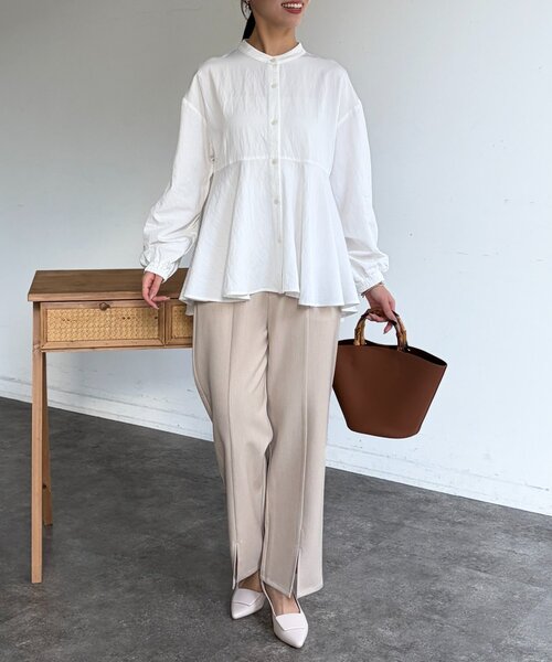 Chez toi（シェトワ）の「フレアブラウス（シャツ/ブラウス・レディース・ブラック/ホワイト/ピンク・FREE）」の9枚目の写真