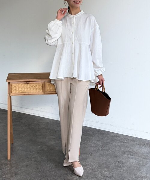 Chez toi（シェトワ）の「フレアブラウス（シャツ/ブラウス・レディース・ブラック/ホワイト/ピンク・FREE）」の10枚目の写真