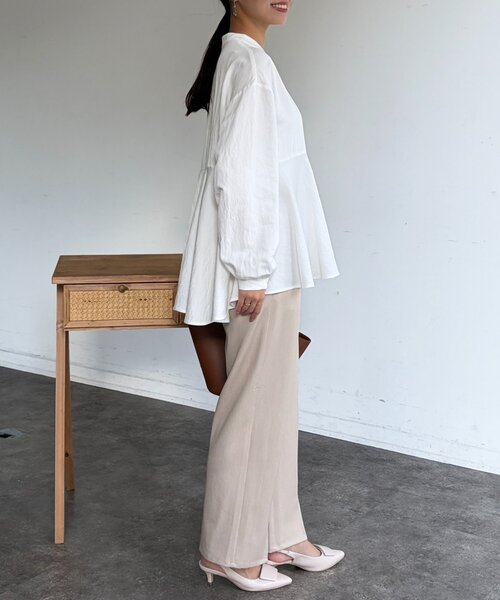 Chez toi（シェトワ）の「フレアブラウス（シャツ/ブラウス・レディース・ブラック/ホワイト/ピンク・FREE）」の11枚目の写真