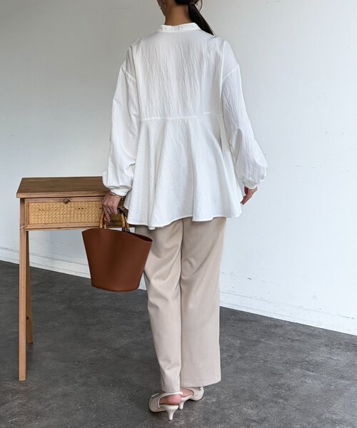 Chez toi（シェトワ）の「フレアブラウス（シャツ/ブラウス・レディース・ブラック/ホワイト/ピンク・FREE）」の12枚目の写真