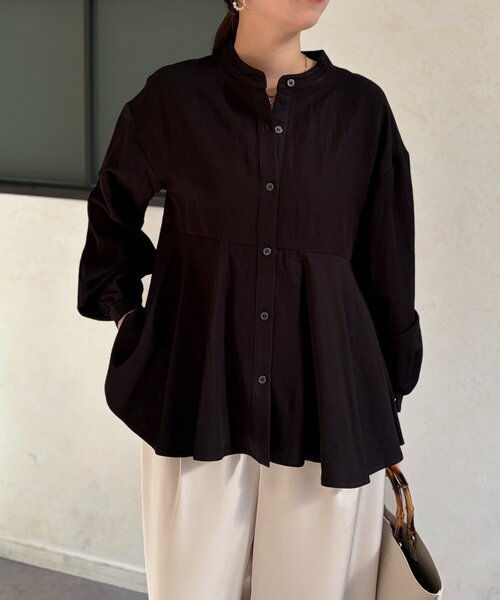 Chez toi（シェトワ）の「フレアブラウス（シャツ/ブラウス・レディース・ブラック/ホワイト/ピンク・FREE）」の18枚目の写真