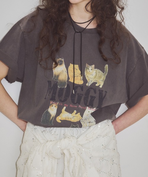 J1U by LA BELLE ETUDE(ジユウバイラベルエチュード)の「MOGGY CAT Tee(Tシャツ/カットソー・レディース・ホワイト/チャコールグレー・0/1)」の20枚目の写真