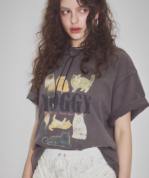 J1U by LA BELLE ETUDE(ジユウバイラベルエチュード)の「MOGGY CAT Tee(Tシャツ/カットソー・レディース・ホワイト/チャコールグレー・0/1)」の21枚目の写真