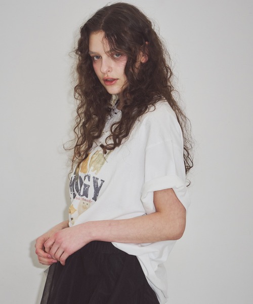 J1U by LA BELLE ETUDE(ジユウバイラベルエチュード)の「MOGGY CAT Tee(Tシャツ/カットソー・レディース・ホワイト/チャコールグレー・0/1)」の10枚目の写真
