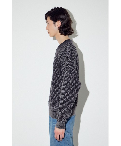 AZUL by moussy(アズールバイマウジー)の「ヴィンテージウォッシュニットポロ(ニット/セーター・メンズ・ブルー/ブラック/グレイッシュベージュ・MEDIUM/LARGE)」の20枚目の写真