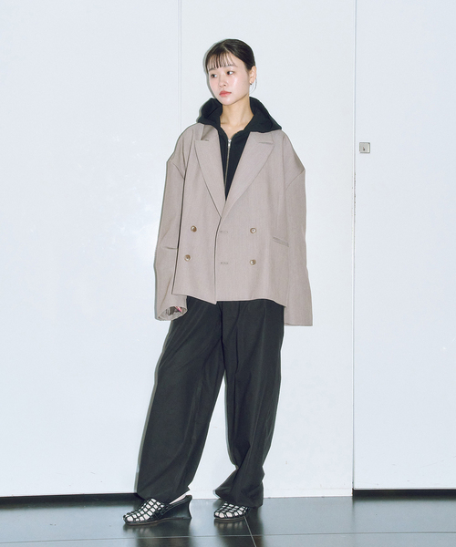 CITYSHOP（シティーショップ）の「SHORT DOUBLE ジャケット（その他アウター・レディース・ブラック/ベージュ・36/38）」の11枚目の写真